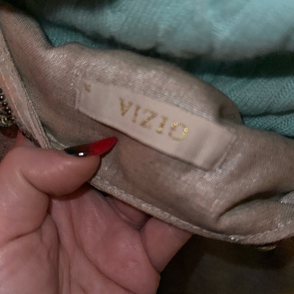 Gizia metallic linen embellished belt high low skirt EU 36 - Picture 13 of 15